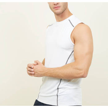 Wholesale mens strech sleeveless design sports wear muscle fit vest