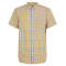 Wholesale mens causale mustard check shorts sleeves shirts