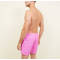 Custom mens pink drawstring swim wear shorts