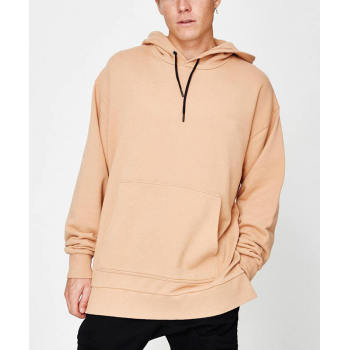 Custom mens 100% cotton plain oversized hoodies sweatshirts