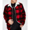 Wholesale mens red check winter windbreaker jackets