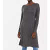 Custom Women High Split Long Sleeve Solid Tunic