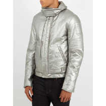 OEM Design Mens Silver Metal Felt Padded Jackets