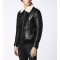 OEM Design Mens Shearling Collar Leather Jackets