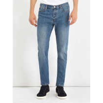 OEM Custom Mens Washed Straight Leg Denim Jeans