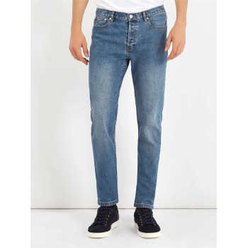 OEM Custom Mens Washed Straight Leg Denim Jeans