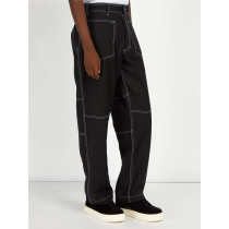 OEM Custom Mens Black Denim Jeans Loose Pants