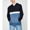 Wholesale mens cotton bulk color block hoodies sweatshirts