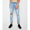 Wholesale mens cotton skinny fit ripped jeans pants