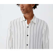 Wholesale mens polo long sleeve striped printed viscose shirts