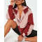 Wholesale womens color block oversized track windbreaker jackets