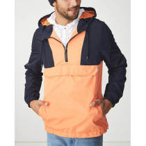 Wholesale mens color block vintage track windbreaker jackets