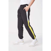 Wholesale mens activewear side stripe jogger track pants