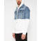 Wholesale mens fashion cotton contrast blue danim jackets