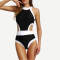 Wholesale Womens Activewear One Pieces High Neck Sexy Swimsuits