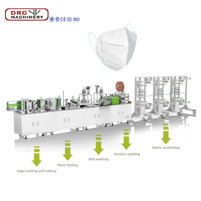 Fully automatic N95 mask making machine medical face mask production line