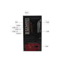 DJS-C200 desktop computer - Intel Core Intel I7 970 3.2G, 4GB DDR3, 500GB HDD, Windows 10 64-bit, WiFi, USB 3.0, USB camera (black)