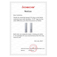 The notice for Joecig X-TC battery logo color difference