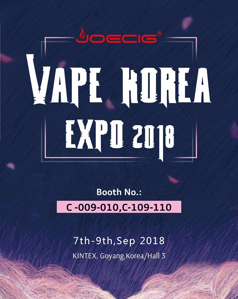 Joecig Vape Korea Expo 2018-The First Vape Show at KINTEX, Korea