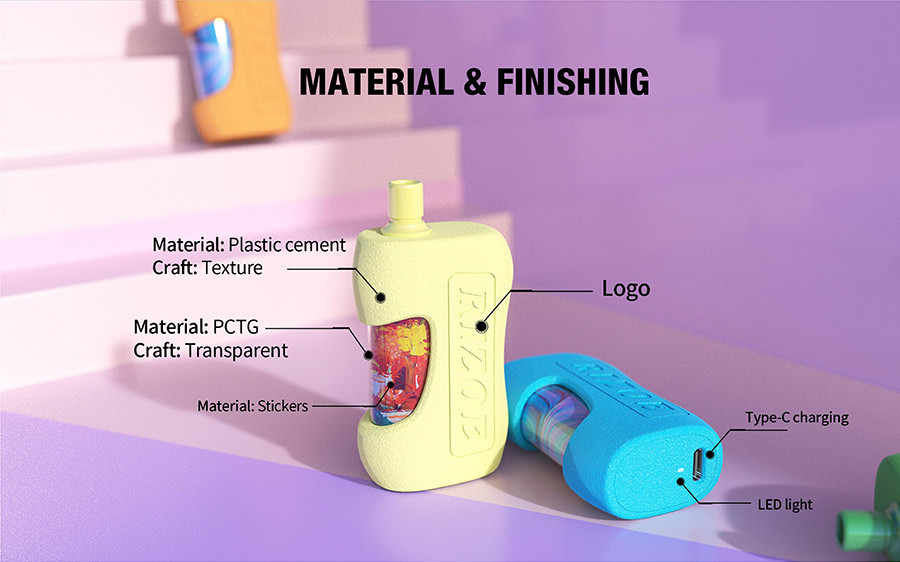 Fruit Flavors Rechargeable Electronic Cigarette 5000 Puff Disposable Vape CE RoHS UK Custom Vaporizer Pen OEM