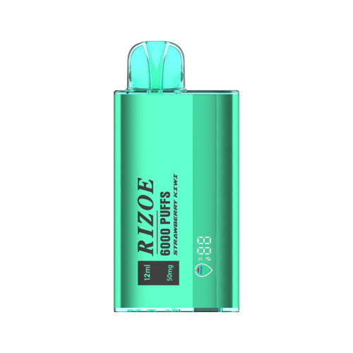Rizoe 充電式使い捨て電子タバコ 6000 パフ スマートスクリーン付き