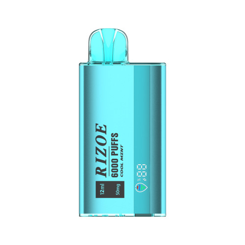 Soplo electrónico disponible recargable del cigarrillo 6000 de Rizoe con la pantalla elegante