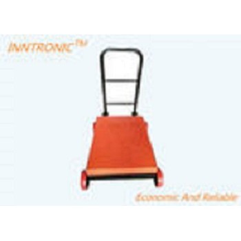 Movable Industrial Weighing Scales 60x80cm 500kg With Wheels And Back Rail