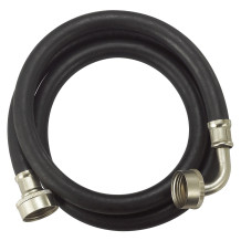 Rubber reinforced washing machine water inlet hose with elbow