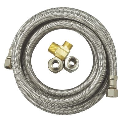 high pressure flexible braided water connector for dishwasher inlet hose