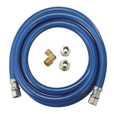 Flexible Blue PVC coated stainless steel braided dishwasher hose connector