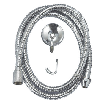 Flexible single double fastening shower hose with 304 stainless steel fitting