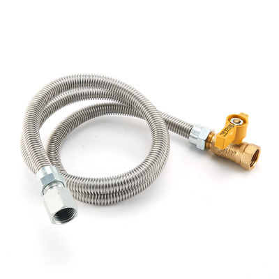Uncoated 304 Stainless Steel Gas Line Connector CSA Approved