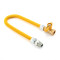 Yellow coated flexible hose for gas cooker CAS approved
