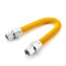 Flexible metallic gas hose yellow Epoxy coated gas line connector