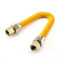 Gas dryer and water heater flexible flex lines yellow coated CSA approved