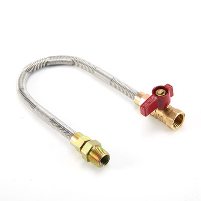Whisper-flex stainless steel gas connectors 5/8 inch UNF nut