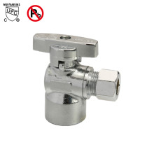 1/2-inch FIP × 1/2-inch O.D. Chrome Plated Brass Quarter Turn Angle Valve