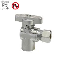 1/2-inch Sweat × 3/8-inch OD Push Fit Angle Stop Valve