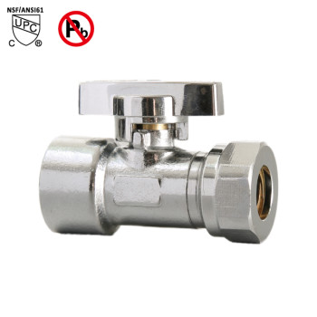 1/2-inch FIP × 1/2-inch OD or 7/16 Slip Joint Lead Free Compression Multi Turn Straight Stop Valve