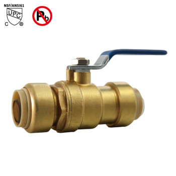 1/2 Inch ×1/2 Inch Push Fit Ball Valve Water Valve Shut Off Push to Connect