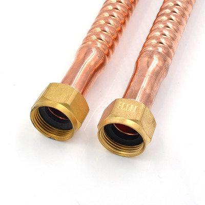 Corrugated Copper Water Heater Flex Connectors with 3/4-Inch Female Pipe Thread