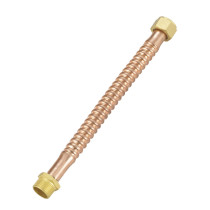 Corrugated Copper Water Heater Connectors with 3/4-Inch Male Pipe Thread