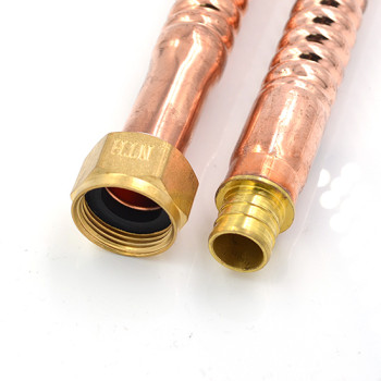 3/4 Inch ×3/4 Inch PEX Fitting Corrugated Copper Water Heater Connector