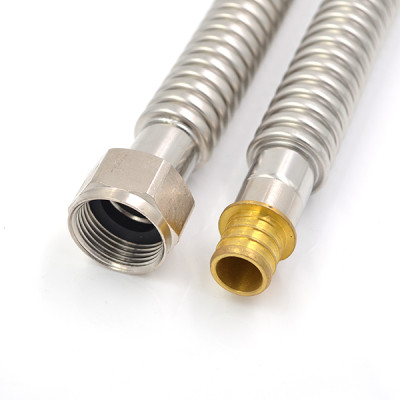 3/4 Inch FIP×3/4 Inch PEX Stainless Steel Flexible Corrugated Water Heater Connector Hoses