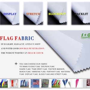Dye sub flag fabric JYQC-K1 with double penetration and excellent stability
