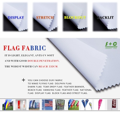 Dye sub flag fabric JYQC-K1 with double penetration and excellent stability