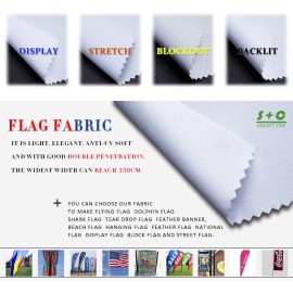Dye sub flag fabric JYQC-18(145) suitable for outdoor flag display.