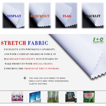 Dye sub tension fabric JYPS-230 has middle-level thickness