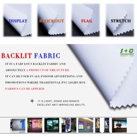 Dye sub light box fabric JYBL-101 are made of white yarns.