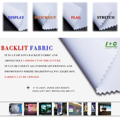 Dye sub light box fabric JYBL-101 are made of white yarns.